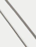 2 pack snake chain necklace stainless steel, UK version