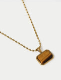 AUTOGRAPH pendant necklace with stainless steel and natural stone - British product
