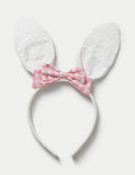 Easter gingham bow bunny ears hair accessory - British product