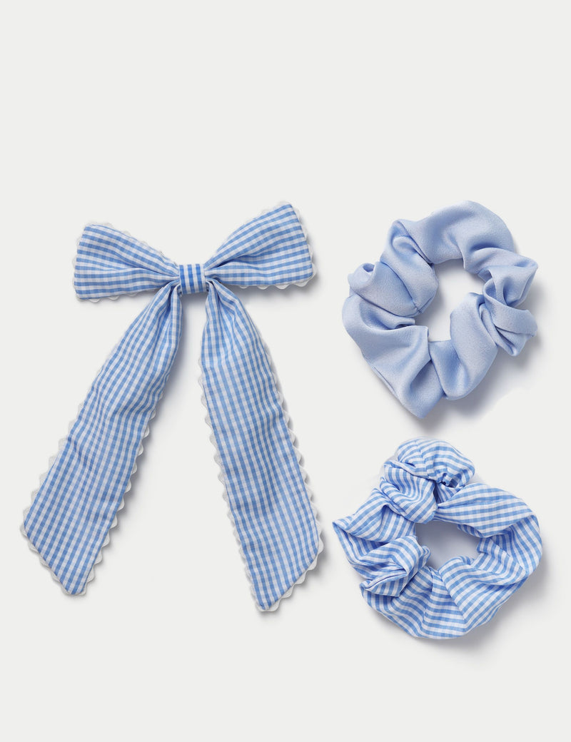 M&S Back To School Scallop Bow & Scrunchie