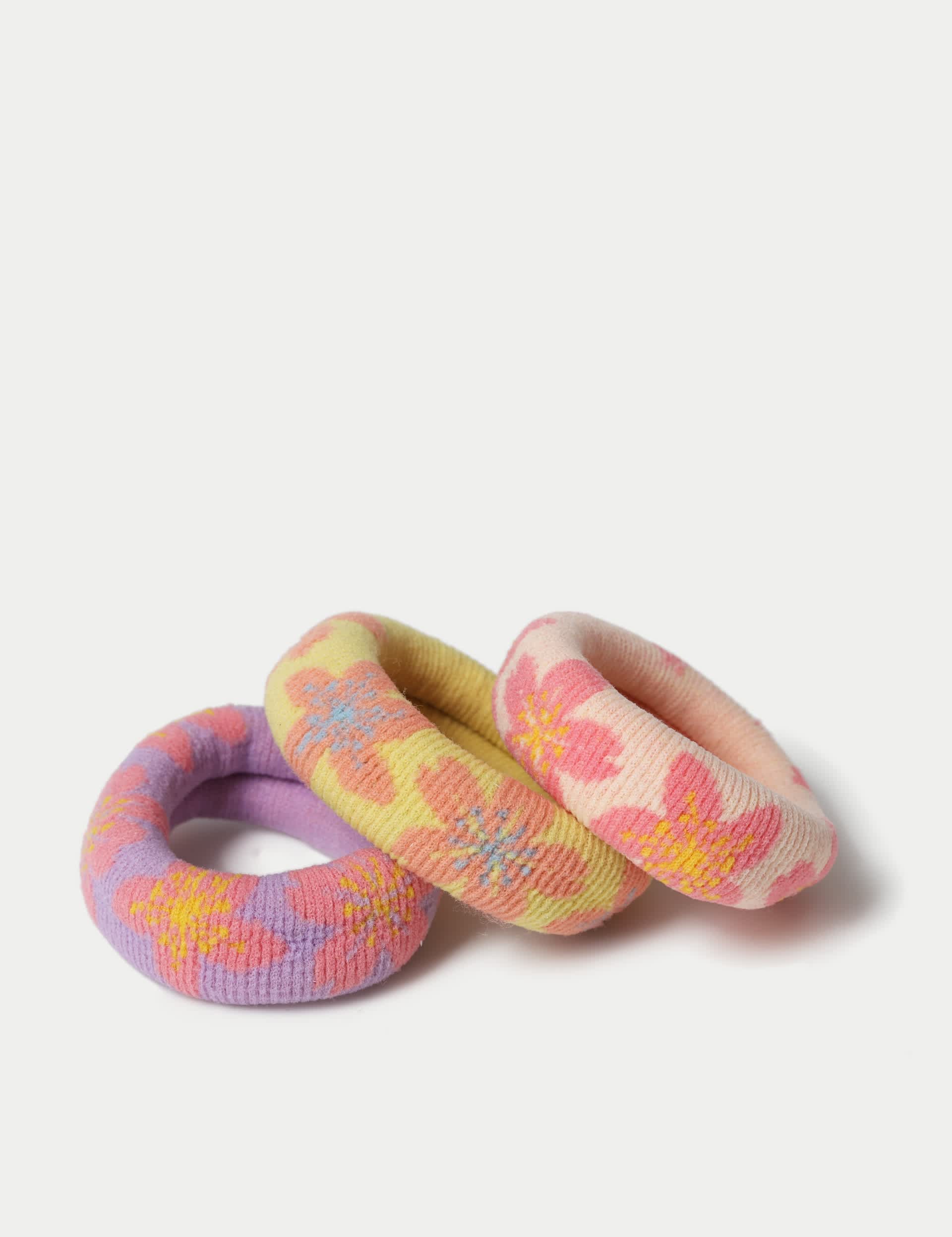 Ponios jumbo floral hair tie 100% polyester - British product