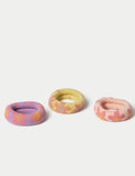 Ponios jumbo floral hair tie 100% polyester - British product