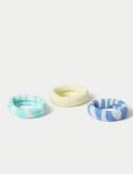 Stripe jumbo ponios hair accessories 3 pack (British brand)