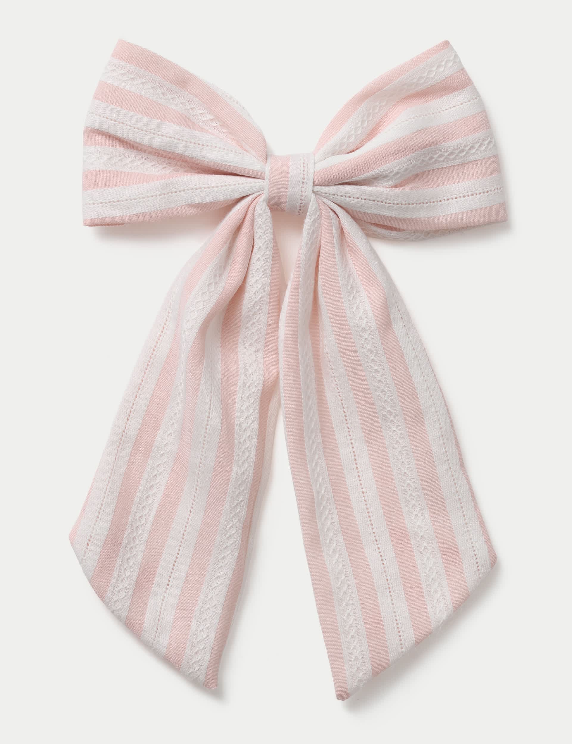 Pink Striped Bow hair accessory, UK version