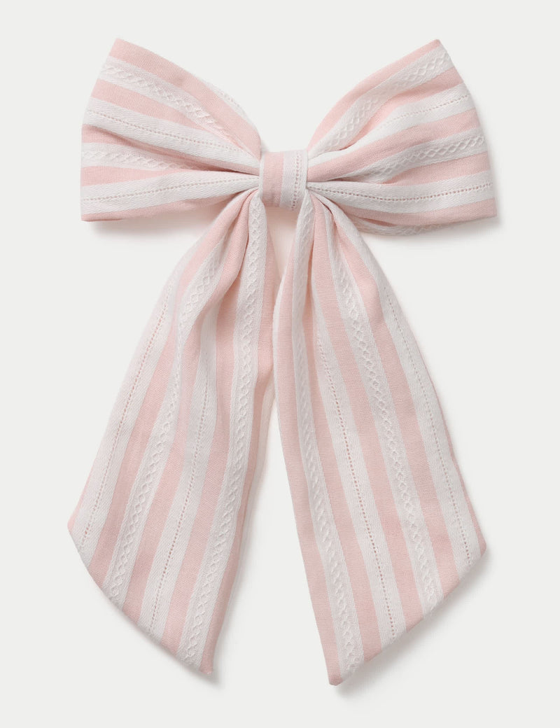 Pink Striped Bow hair accessory, UK version