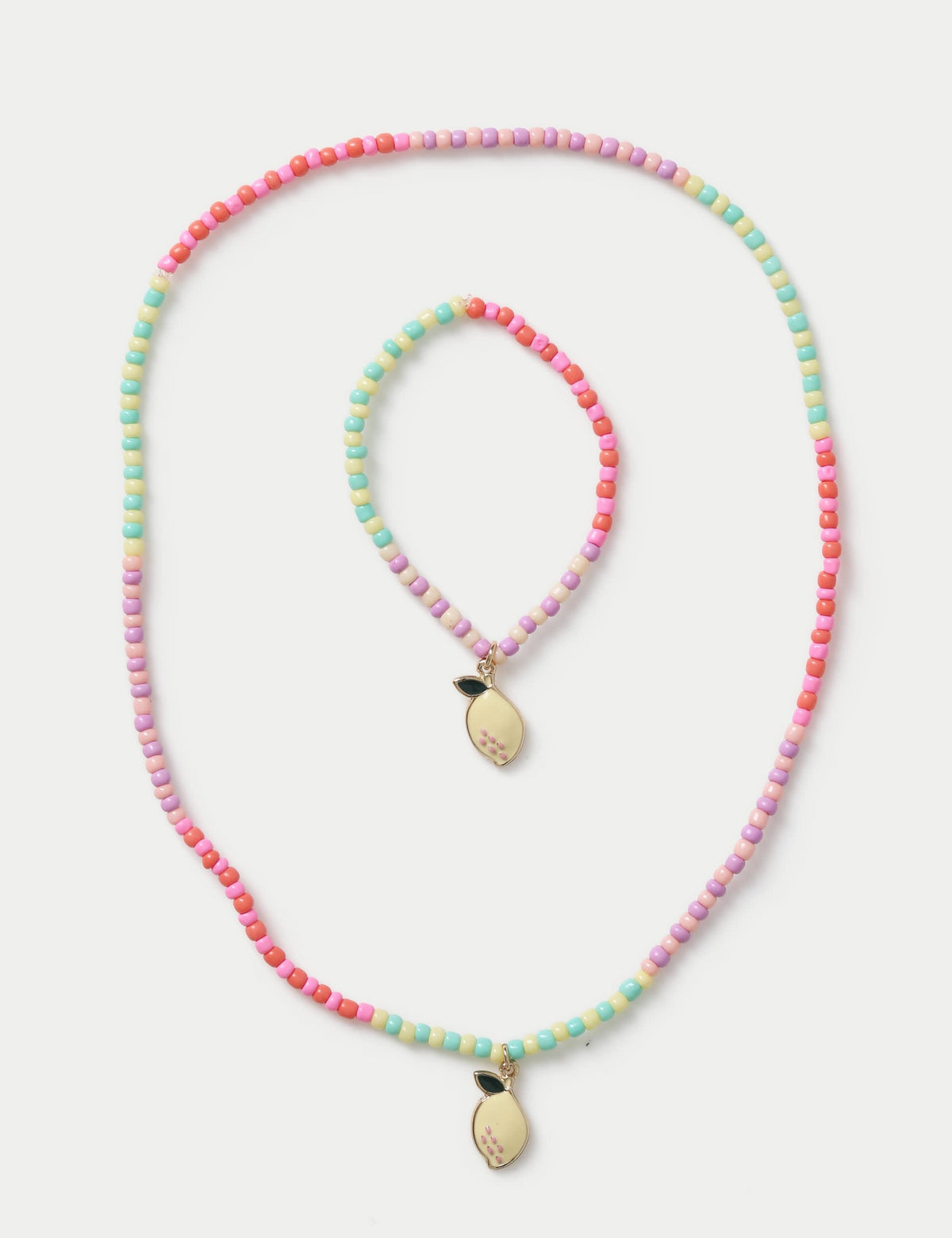 Beaded fruit jewellery multipack charm bracelet set - British product