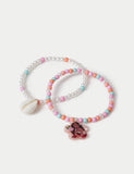 Moana shell bracelet set with acrylic ABS beads (British brand)