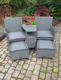 Royalcraft garden companion chairs with table two-seat set - British product