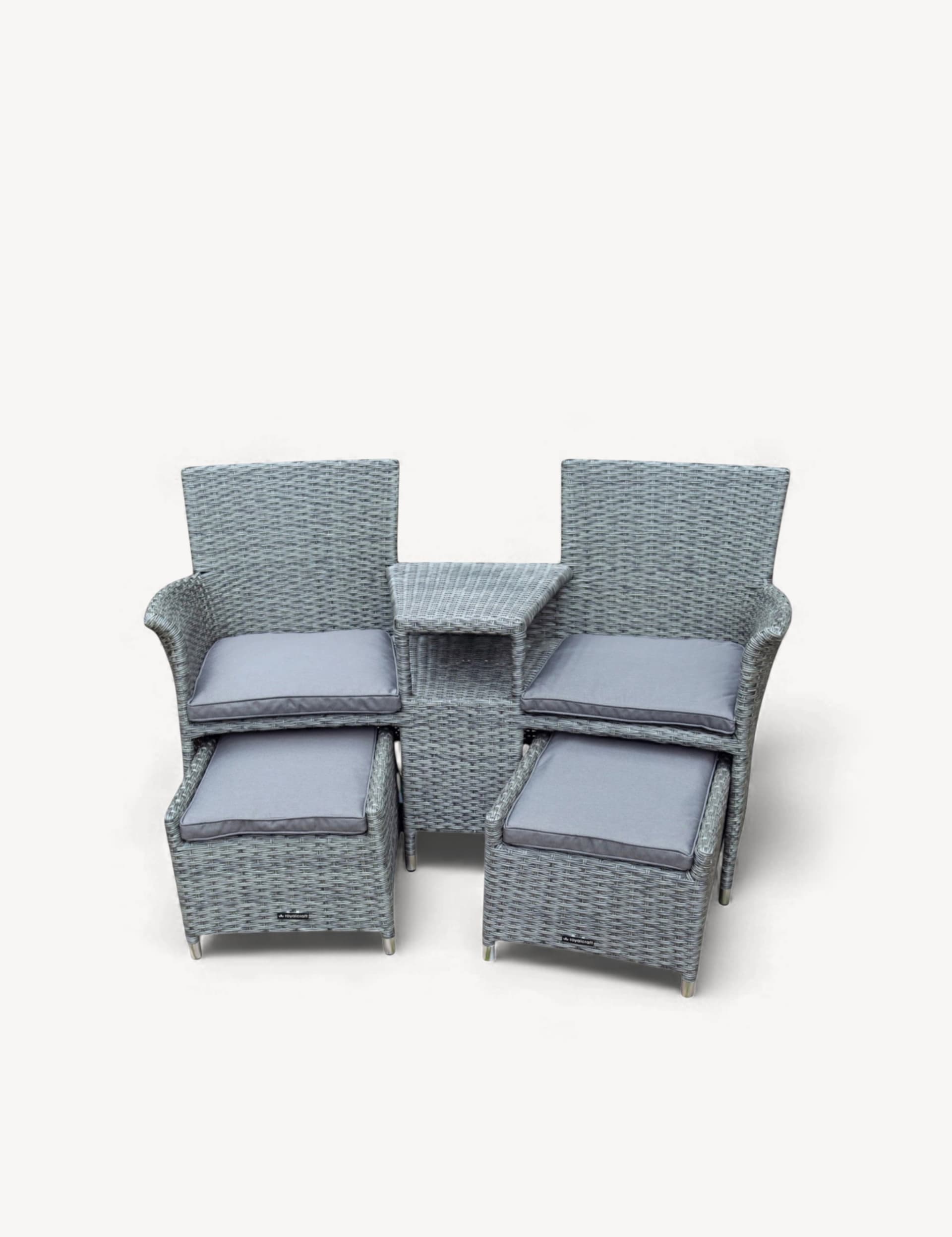 Royalcraft garden companion chairs with table two-seat set - British product