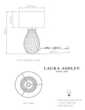 Laura Ashley Liza table lamp 58cm height (British brand)