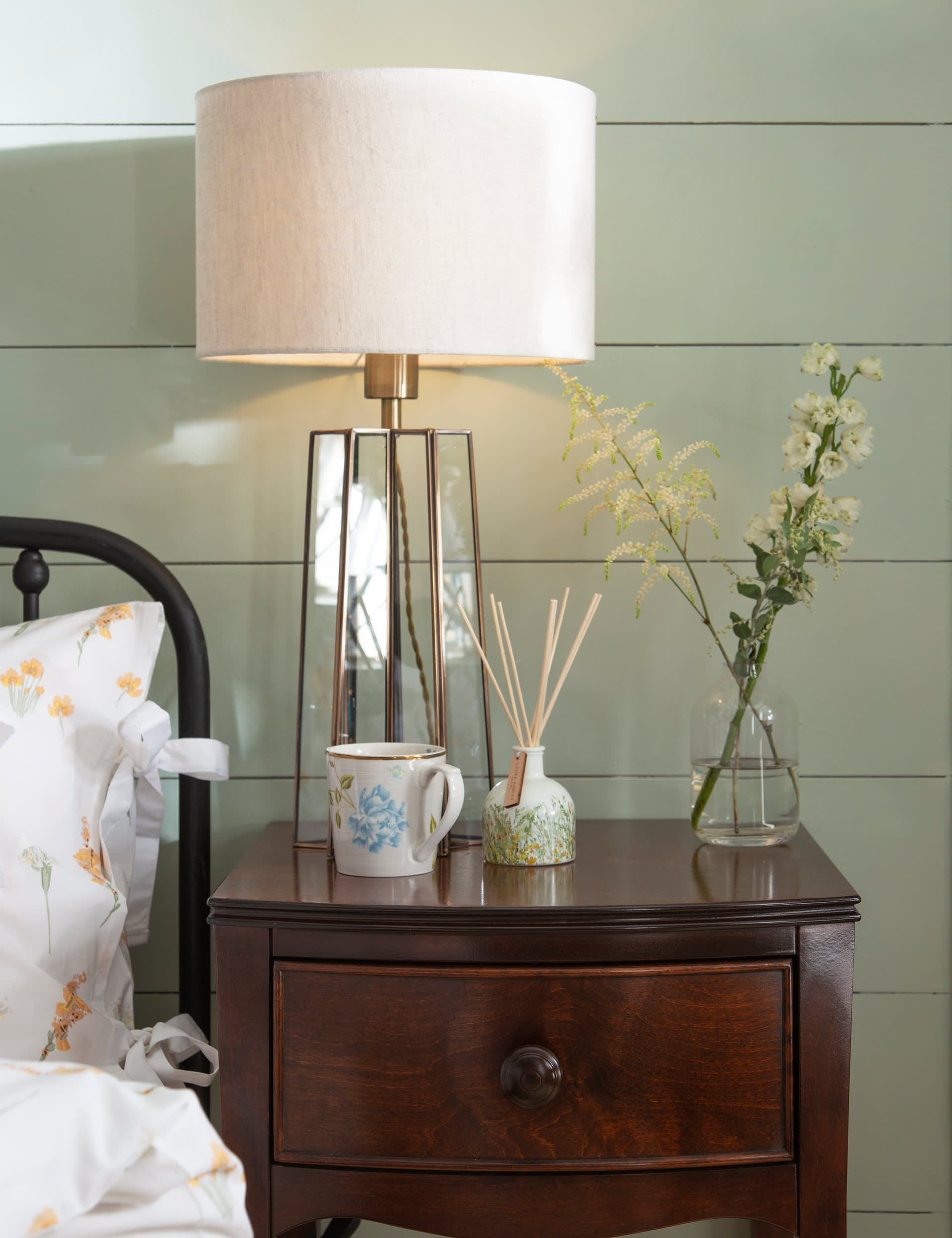 Laura Ashley star glass table lamp, imported from the UK