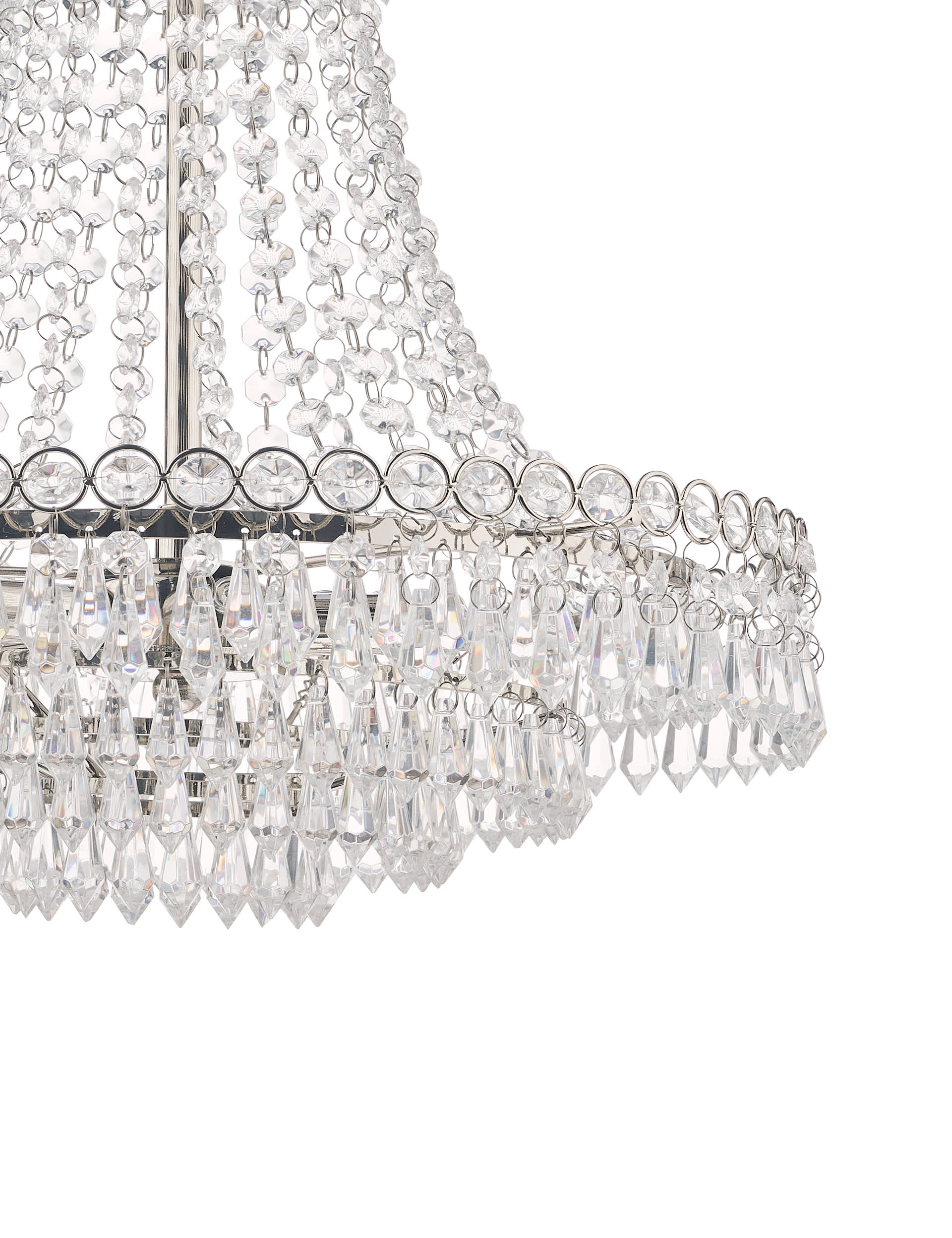 Laura Ashley Enid chandelier with crystal droplets (British brand)