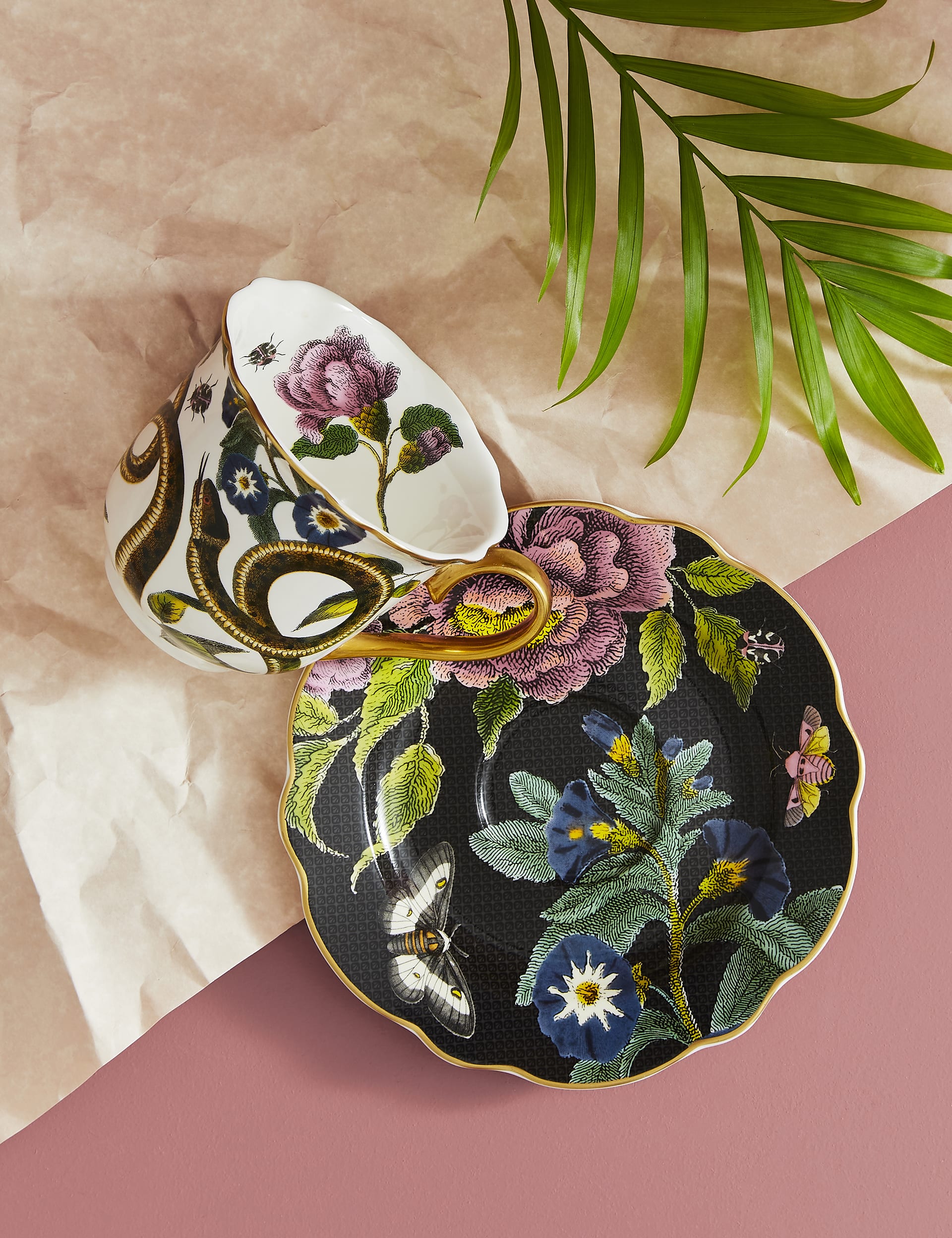 Spode Dark cup and saucer set 250ml - British product