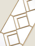 Dar rectangular hanging wall mirror with gold diamond pieces, imported from the UK