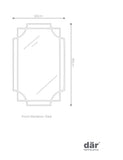 Guapo rectangular wall mirror 90x60cm, UK version