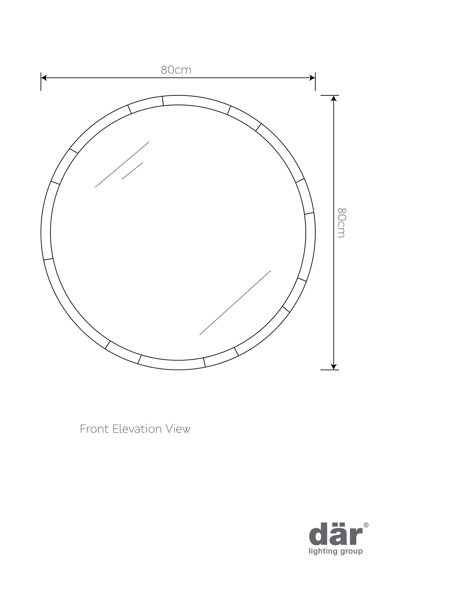 Gadany round wall mirror with gold black frame 80 cm, imported from the UK