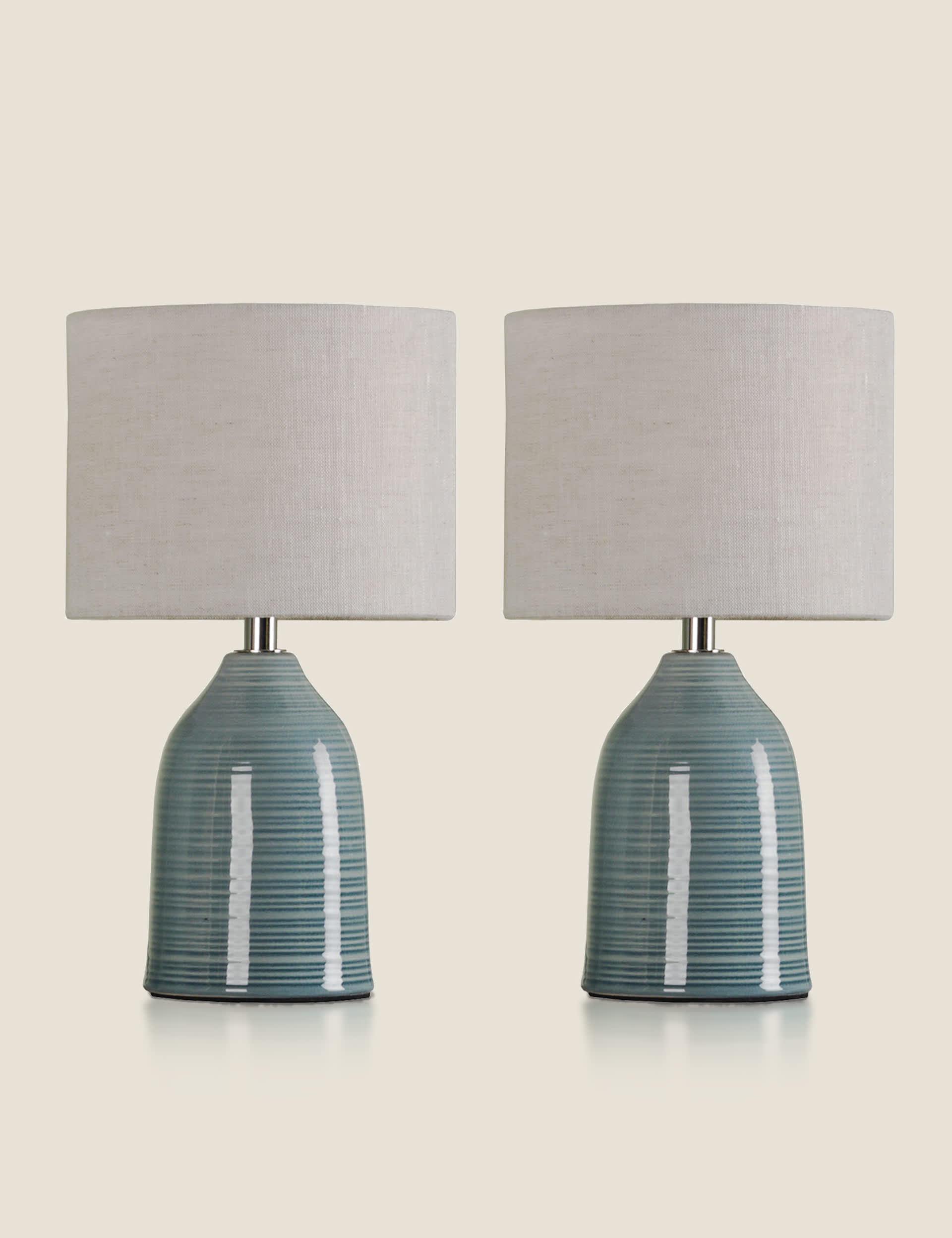 Laura Ashley Penny ceramic table lamps set of 2, imported from the UK