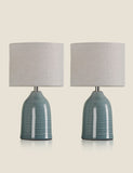 Laura Ashley Penny ceramic table lamps set of 2, imported from the UK