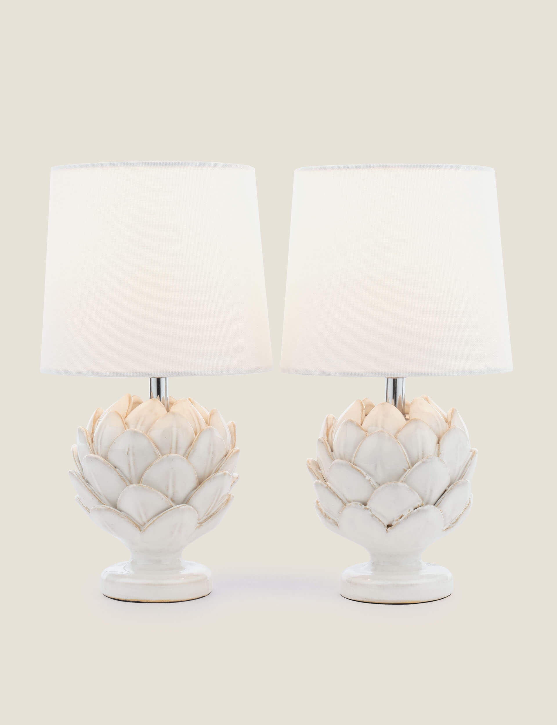 Laura Ashley artichoke table lamps set of two, imported from the UK