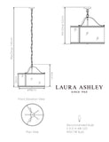 Laura Ashley Harrington metal multi pendant light (British brand)