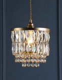 Laura Ashley Rhosill faceted glass pendant light, imported from the UK