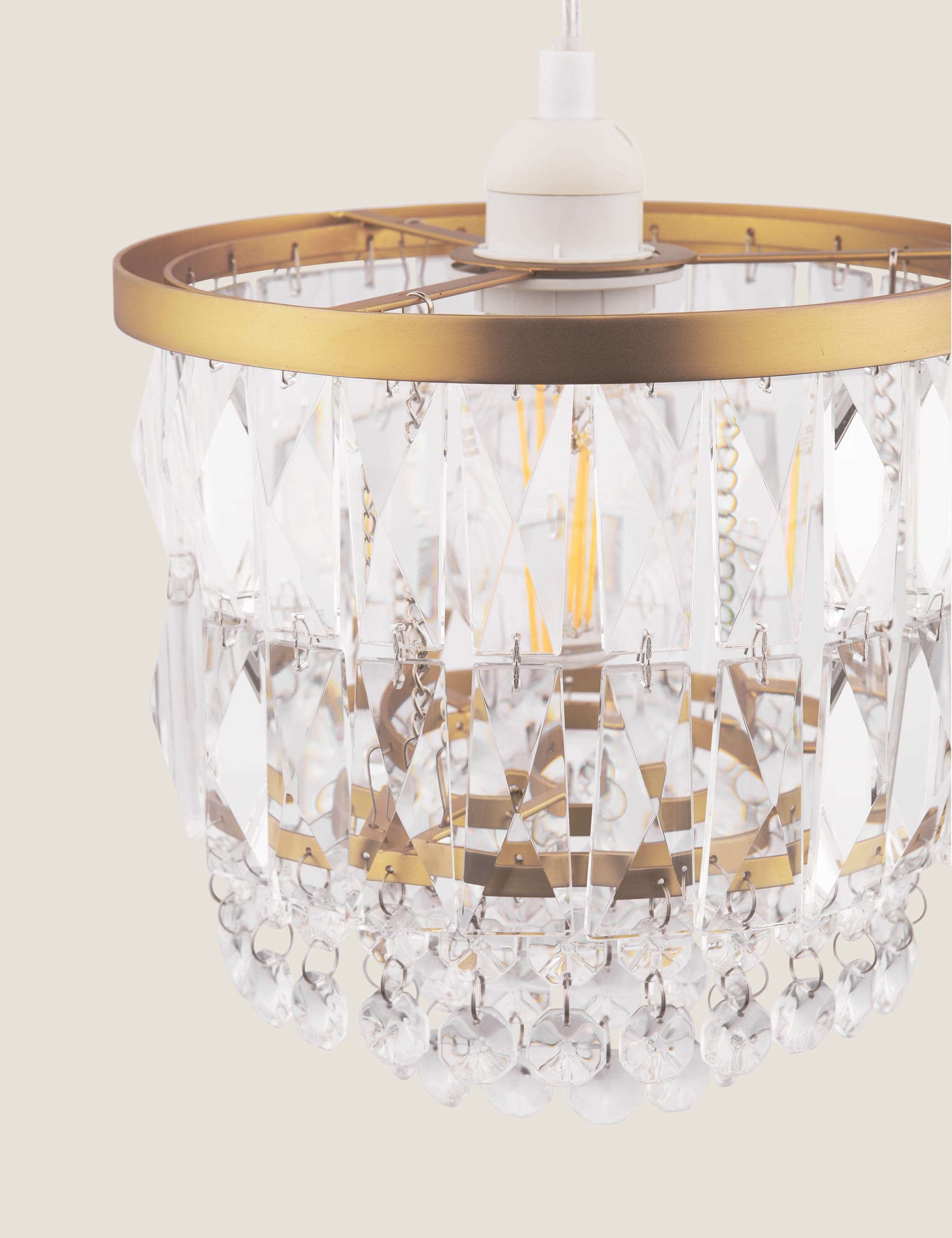 Laura Ashley Rhosill faceted glass pendant light, imported from the UK