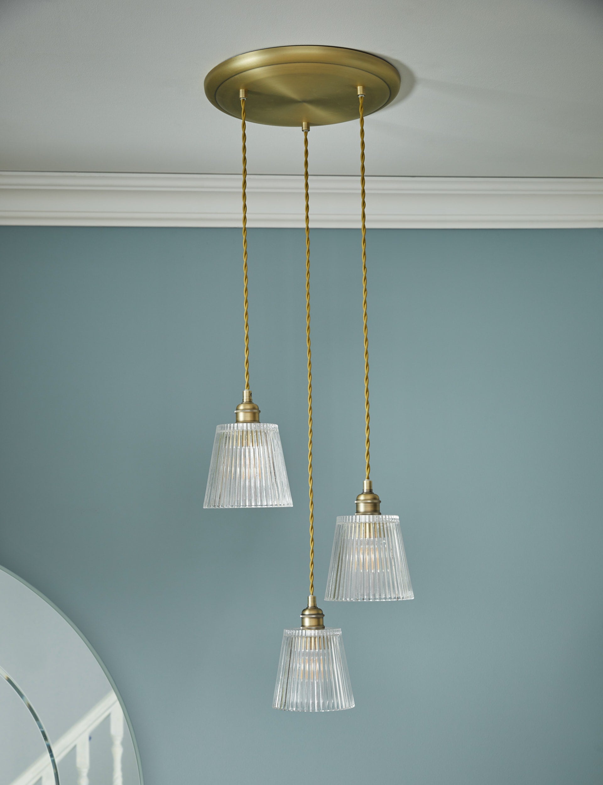 Laura Ashley Callaghan glass pendant light - British product