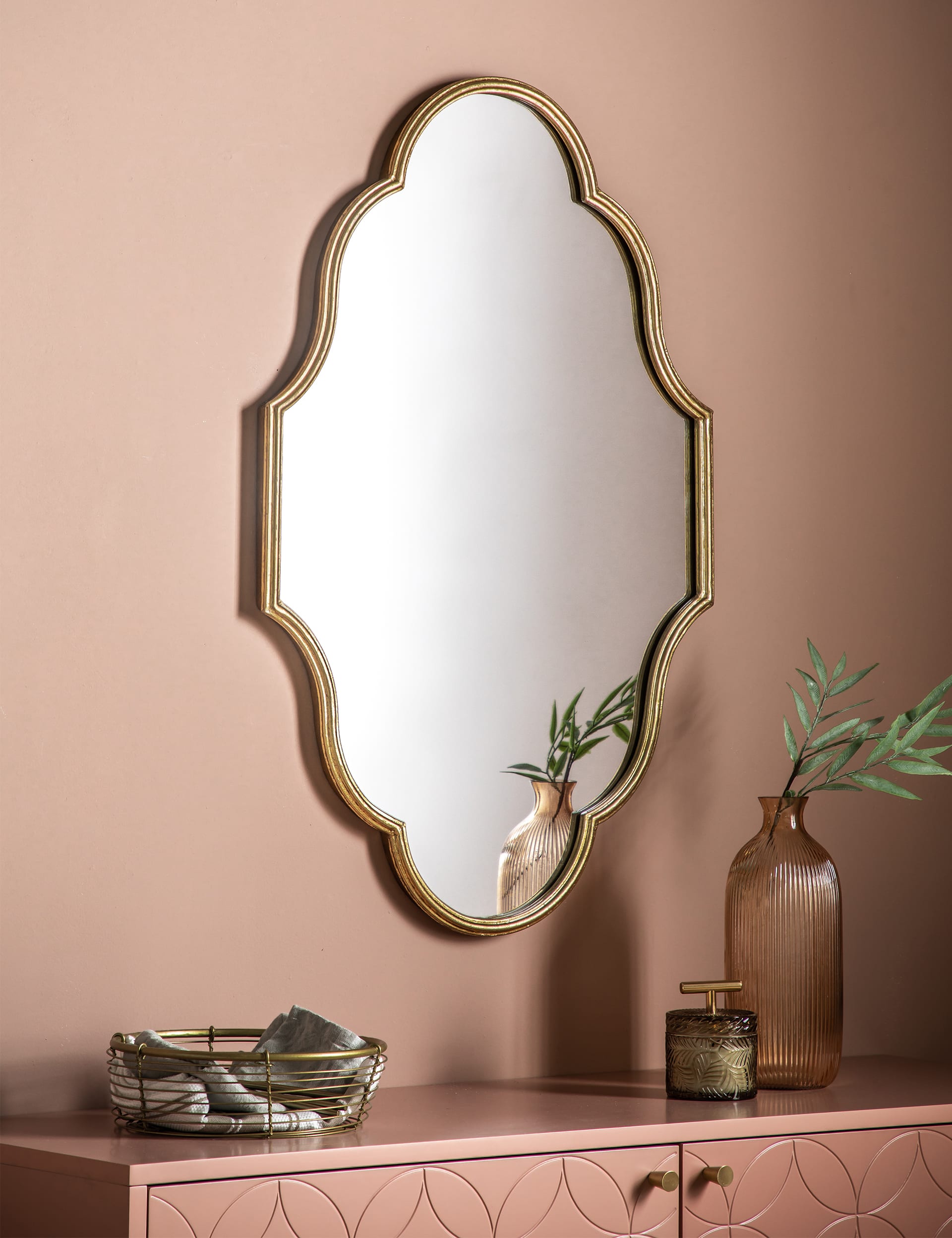 Gallery Direct Castello Large Curved Wall Mirror - British product