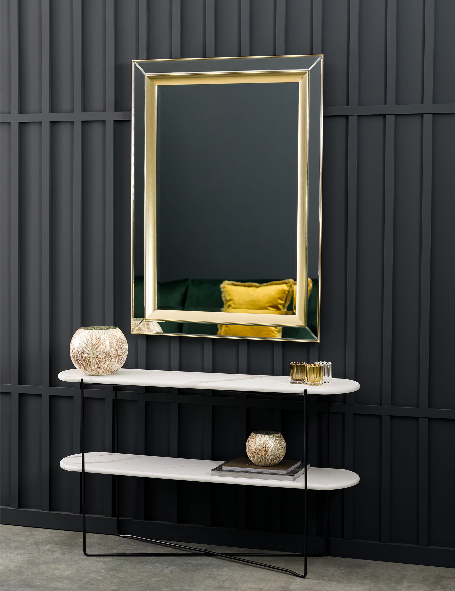 Phantom extra large rectangular wall mirror 8.75 kg, imported from the UK