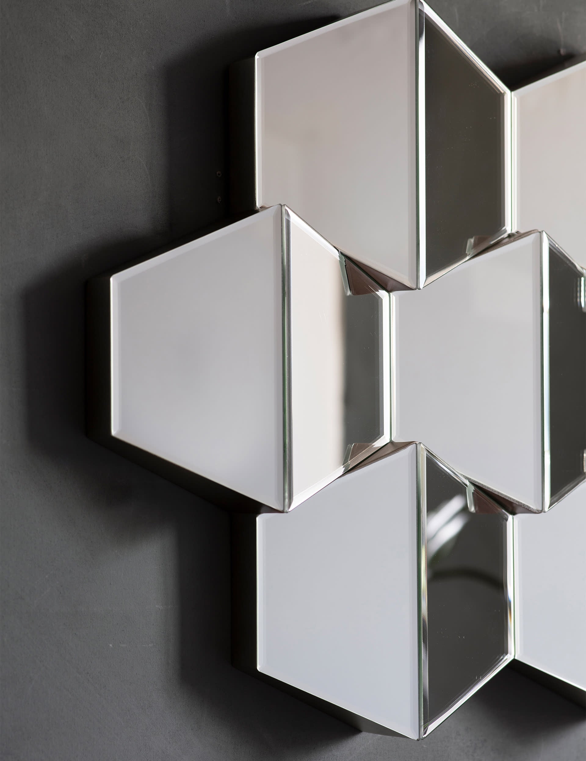 Carina Extra Large Hexagonal Wall Mirror 110x50cm - British product