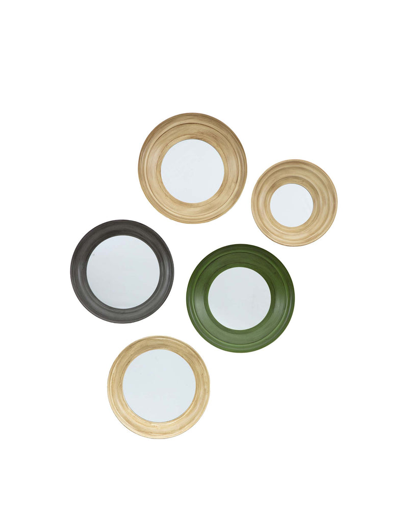Gallery Direct Crosby Round Wall Mirrors Set of 5 - British product