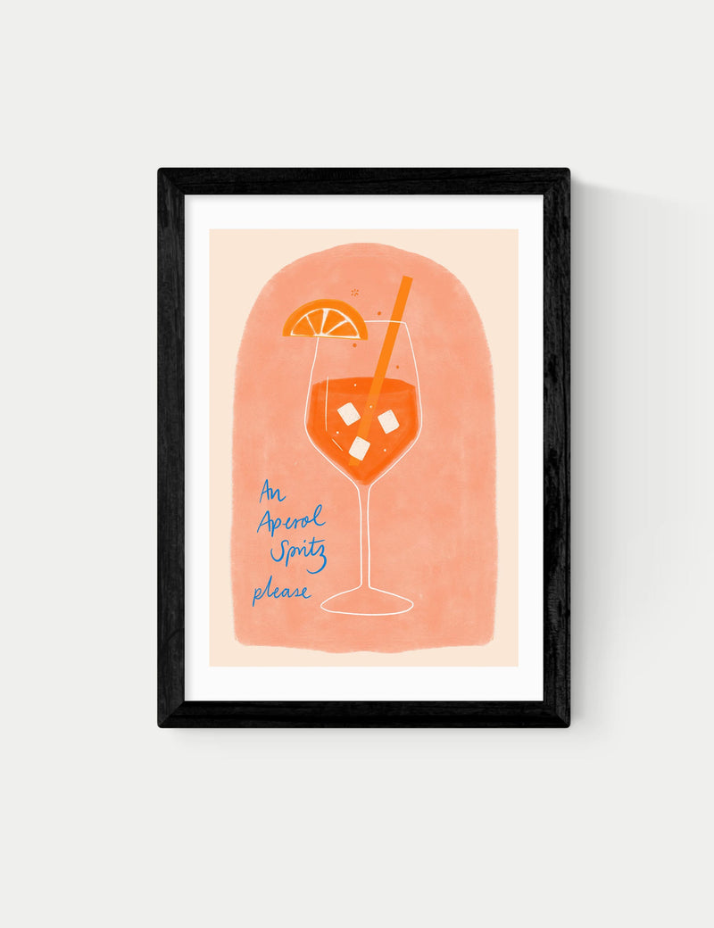 East End Prints Aperol spritz framed art print - British product