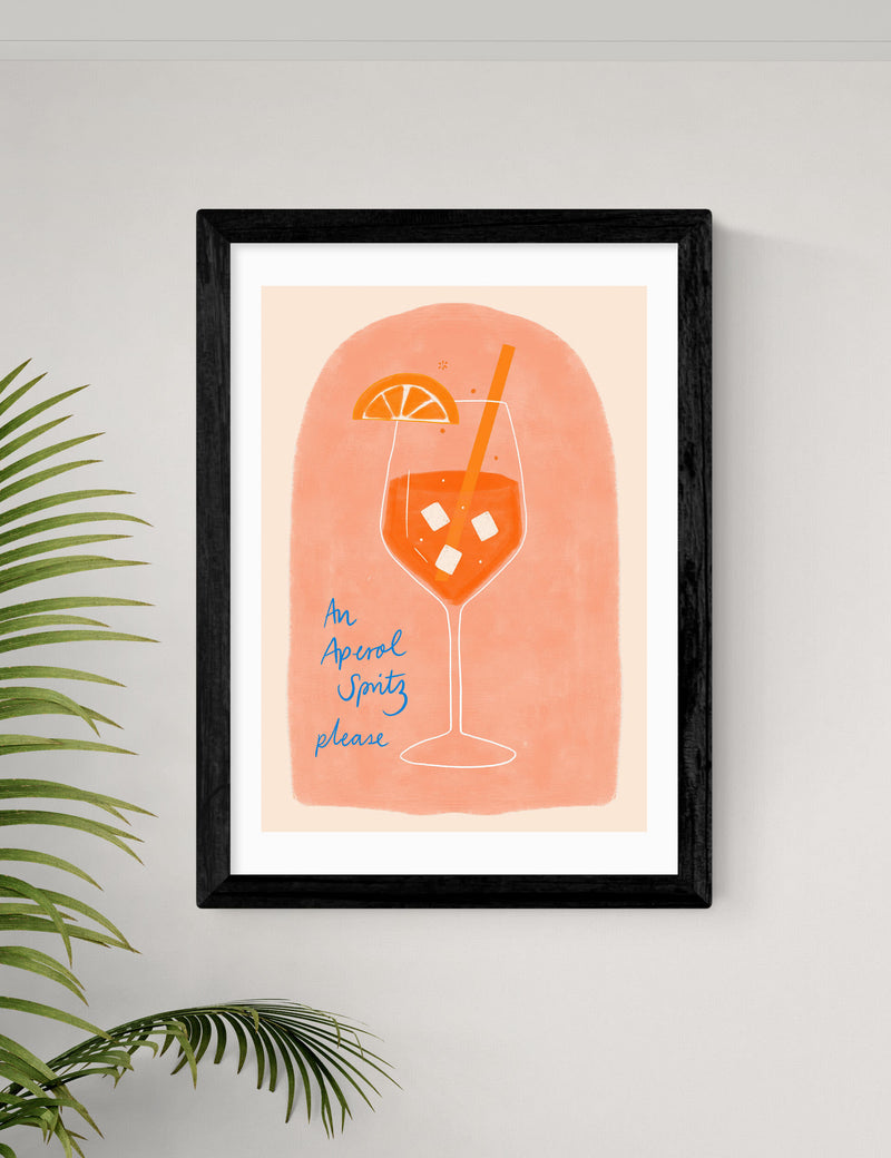 East End Prints Aperol spritz framed art print - British product