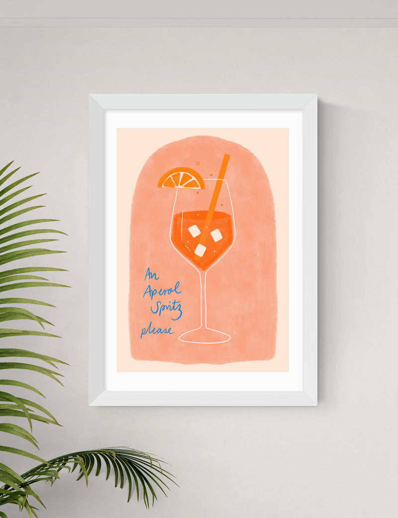 East End Prints Aperol spritz framed art print - British product