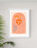 East End Prints Aperol spritz framed art print - British product