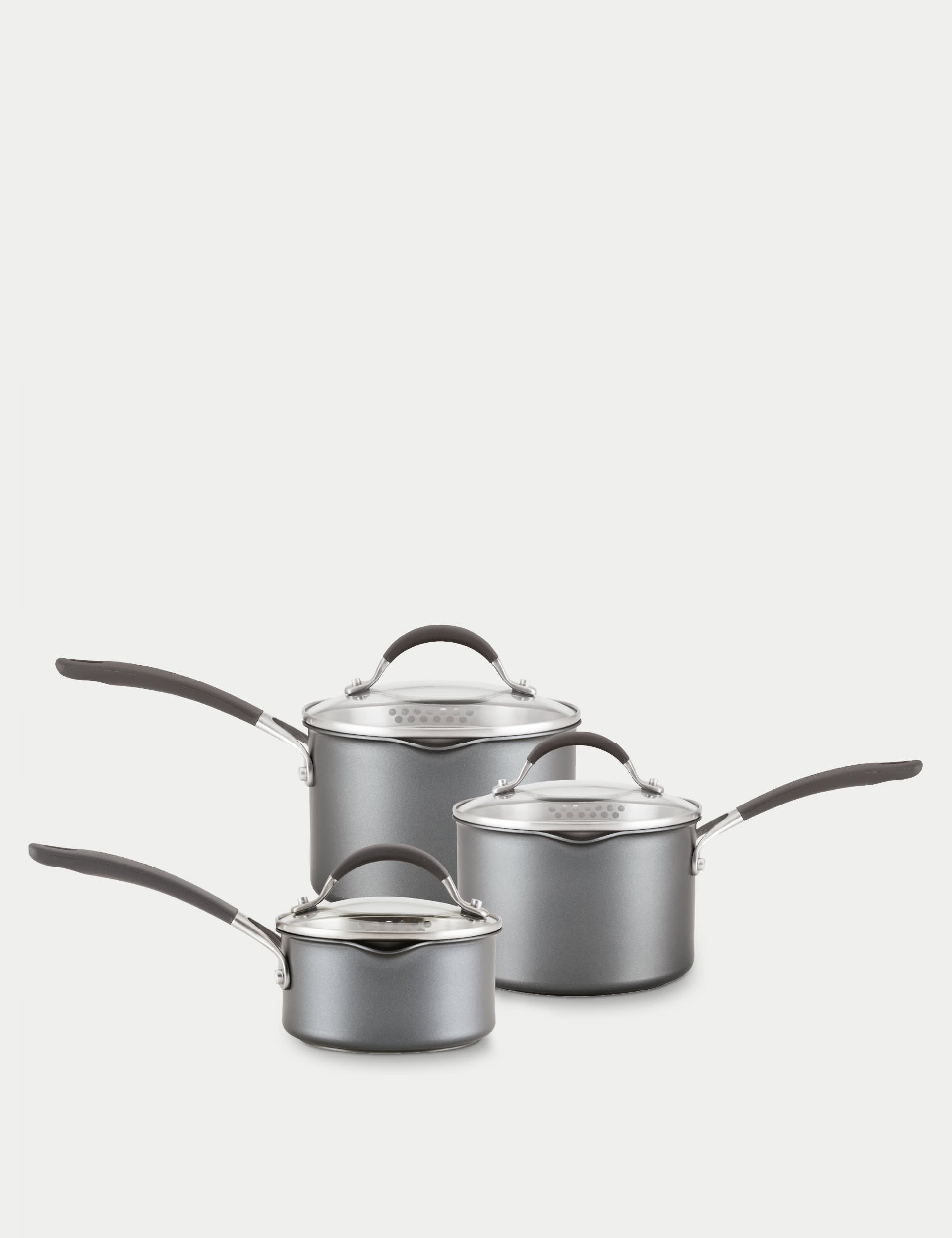 Scratch Defense non-stick saucepan set 3-piece - British product