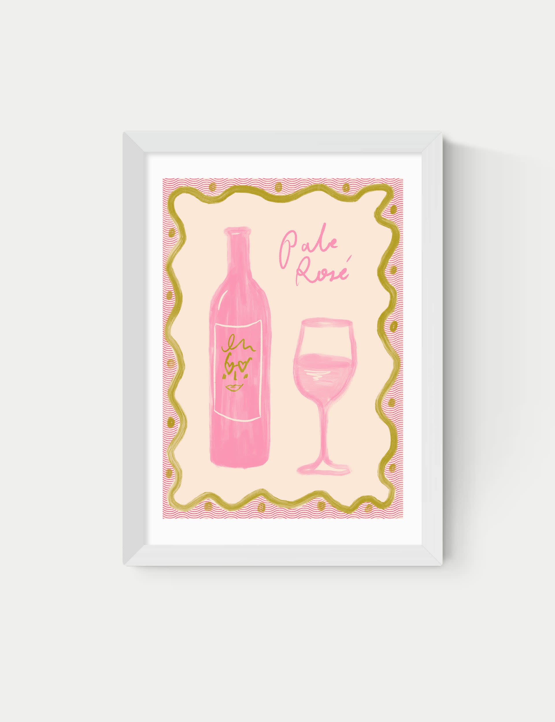 Emmy Lupin Studio Pale Rose framed art, imported from the UK