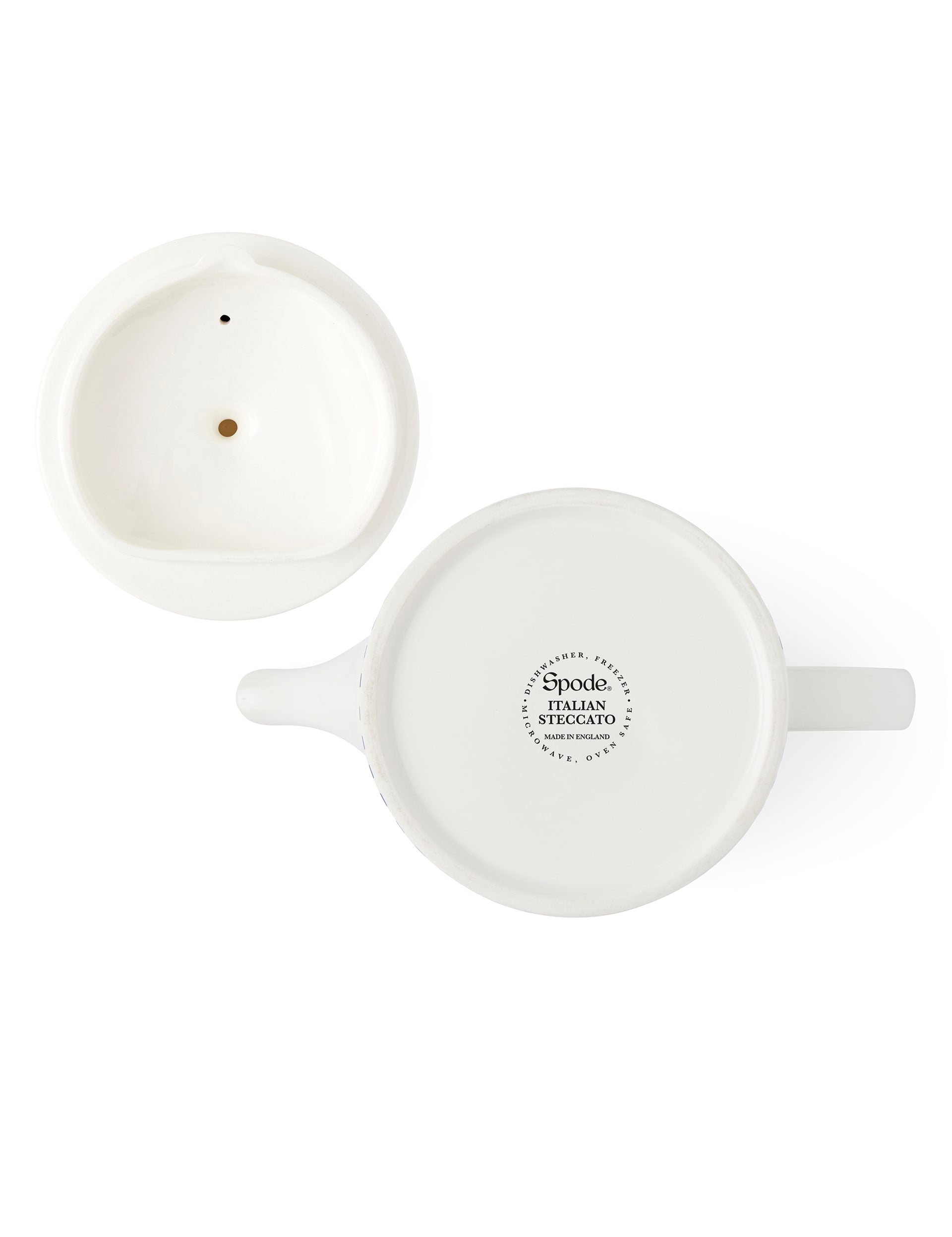Spode striped stoneware teapot from Steccato range - British product