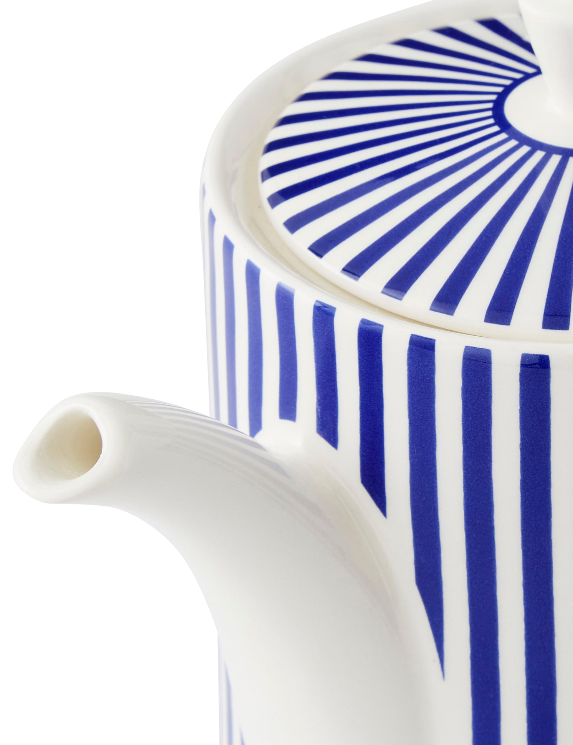 Spode striped stoneware teapot from Steccato range - British product