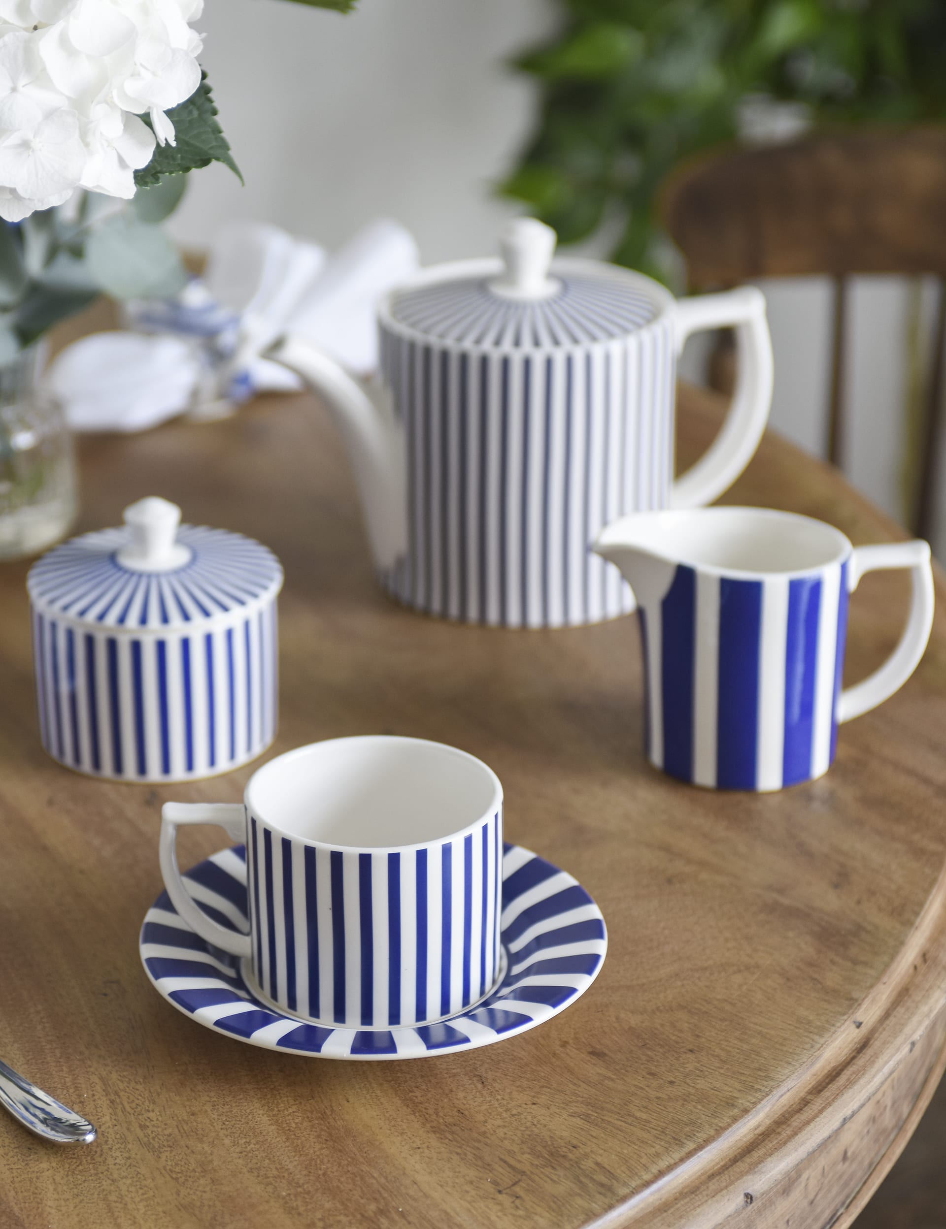 Spode Steccato striped cups and saucers set of 4, UK version