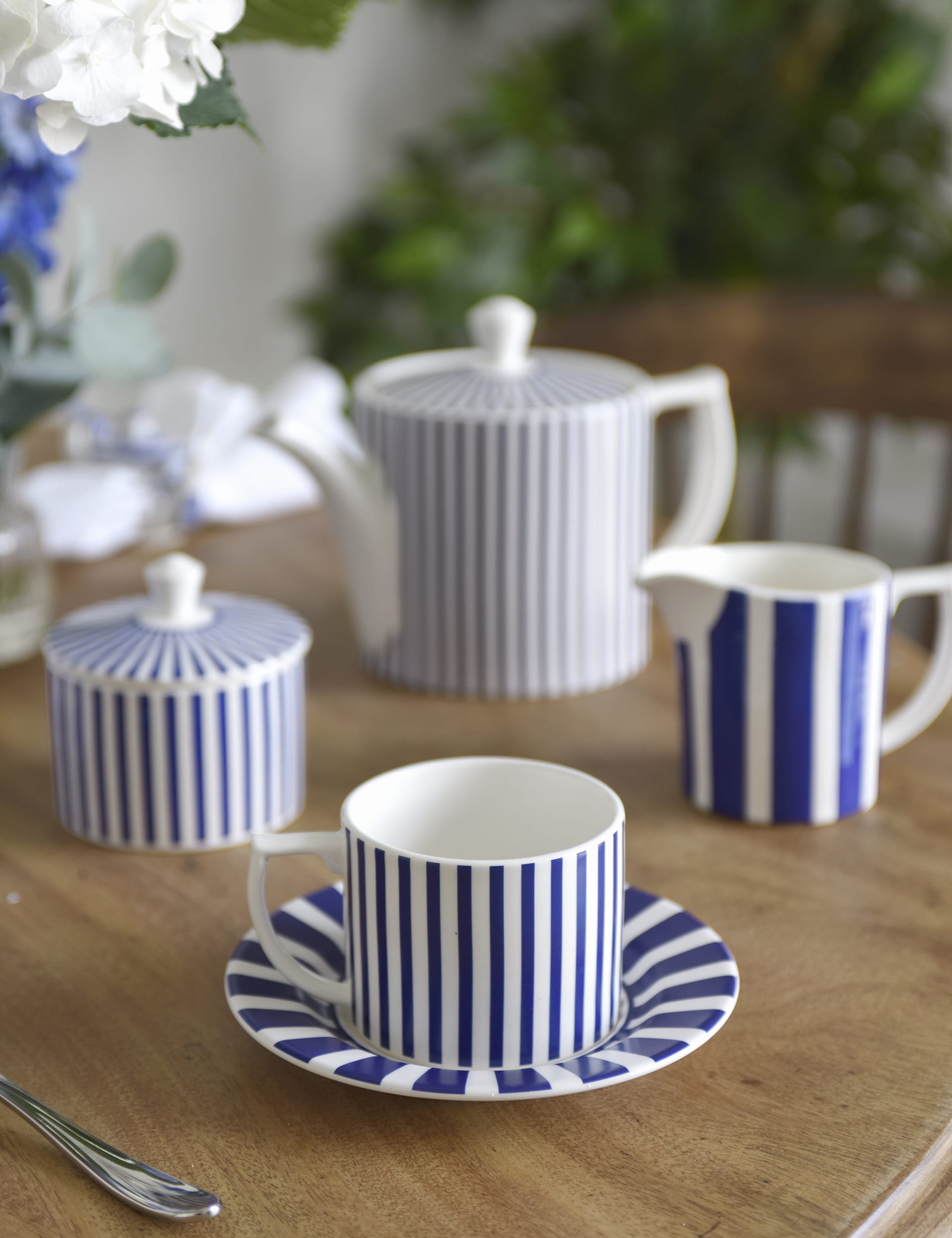 Spode Steccato striped cups and saucers set of 4, UK version