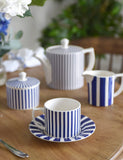 Spode Steccato striped cups and saucers set of 4, UK version