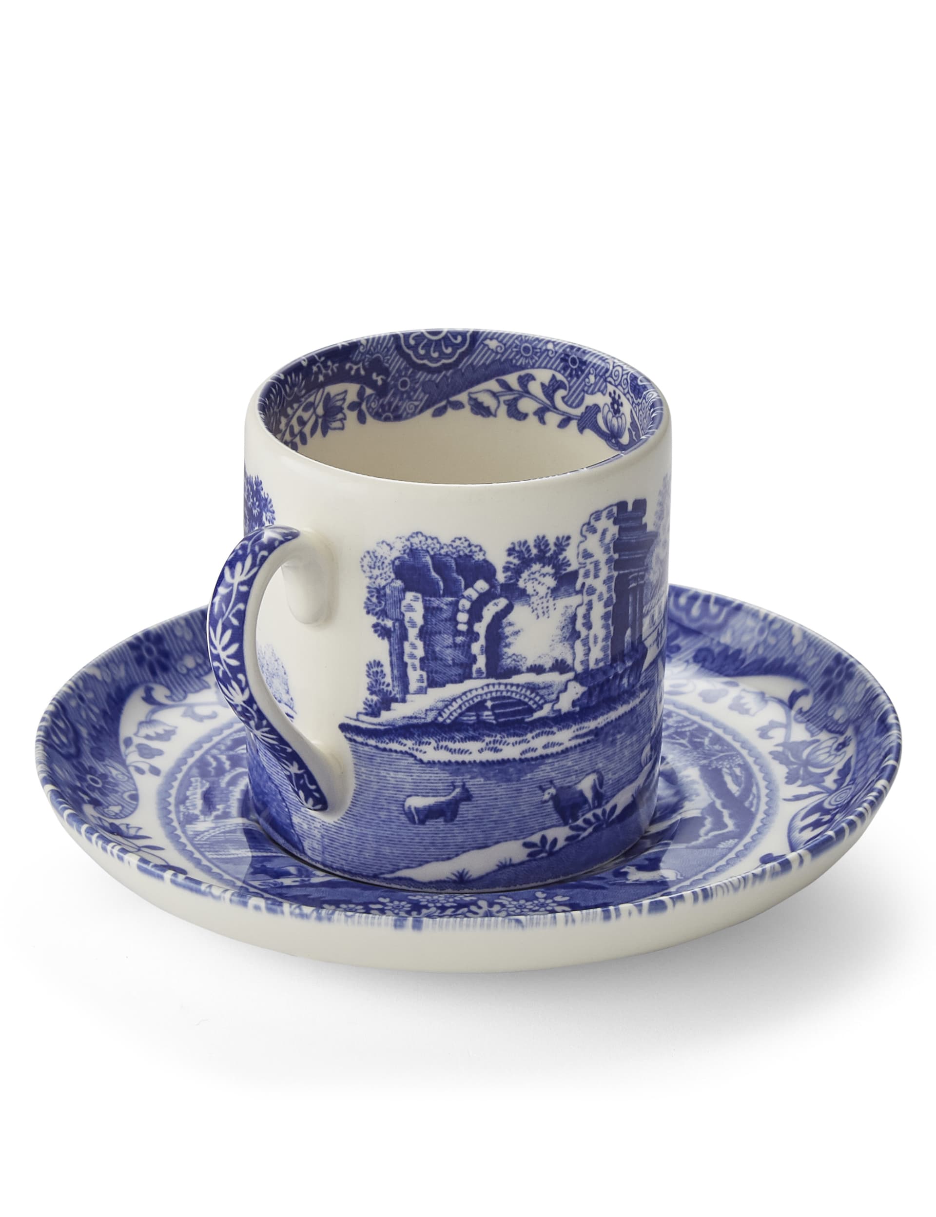 Spode Blue Italian cups and saucers set of 4, imported from the UK