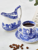 Spode Blue Italian cups and saucers set of 4, imported from the UK