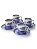 Spode Blue Italian cups and saucers set of 4, imported from the UK