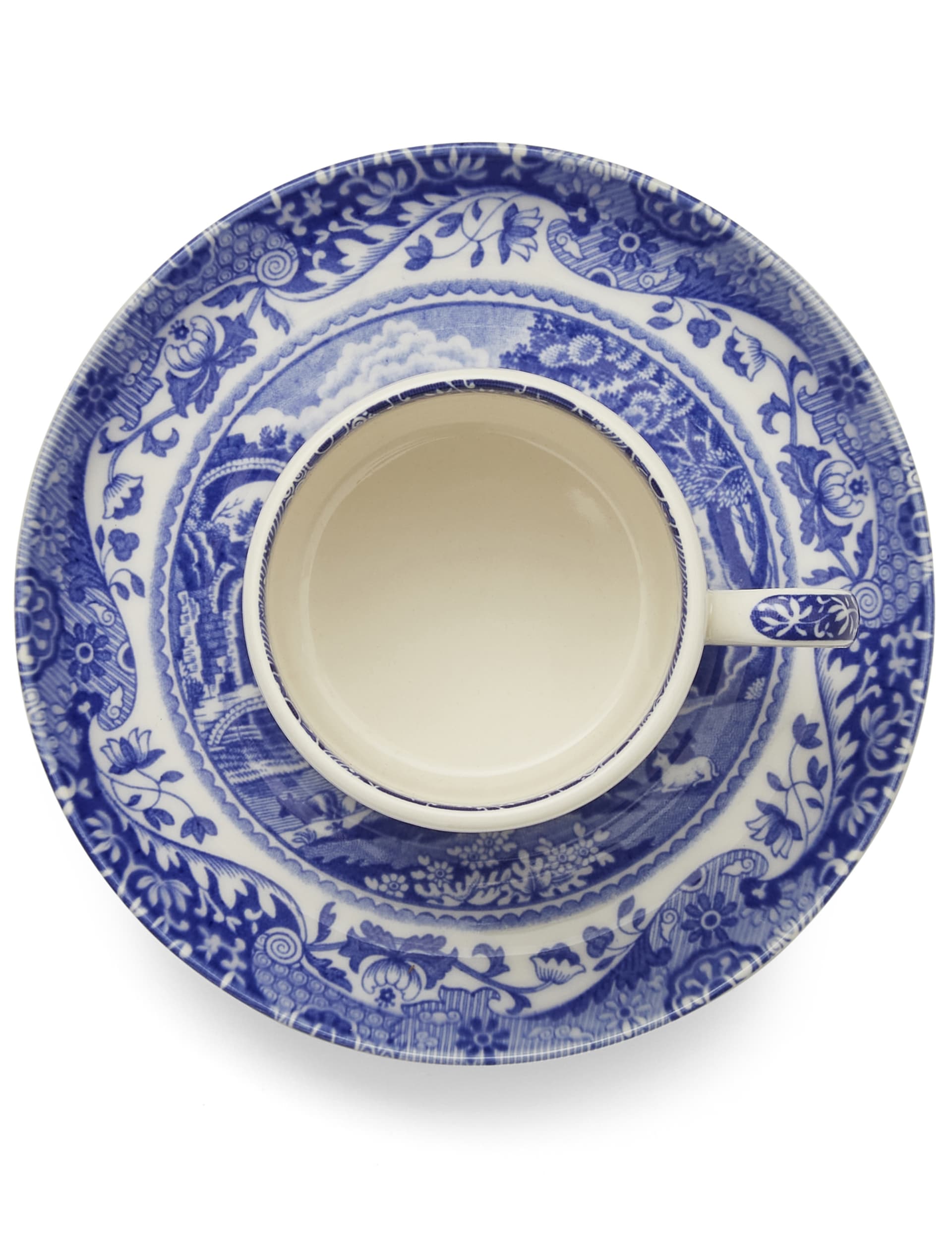 Spode Blue Italian cups and saucers set of 4, imported from the UK