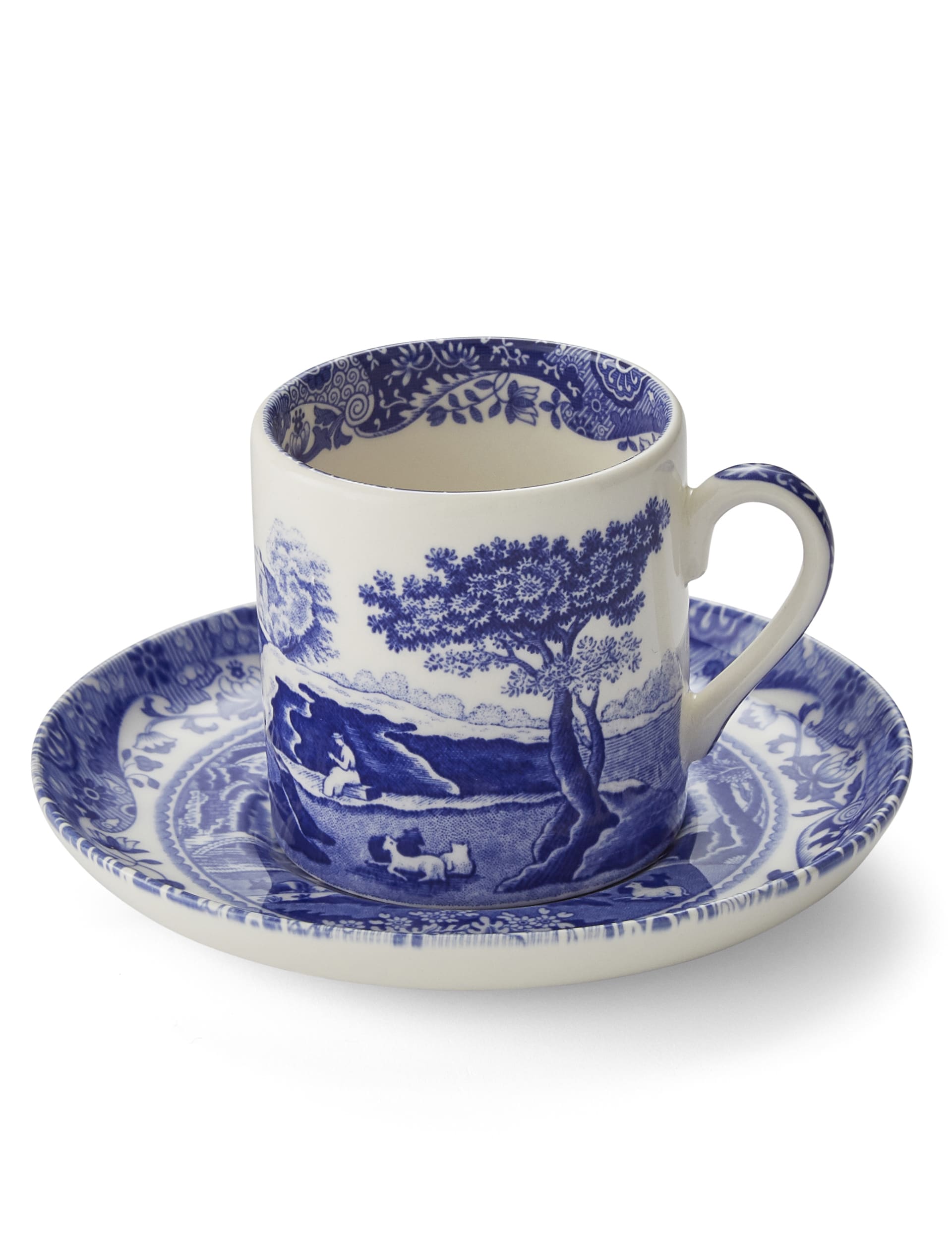Spode Blue Italian cups and saucers set of 4, imported from the UK