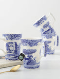 Spode Blue Italian mugs set of 4 stoneware, imported from the UK