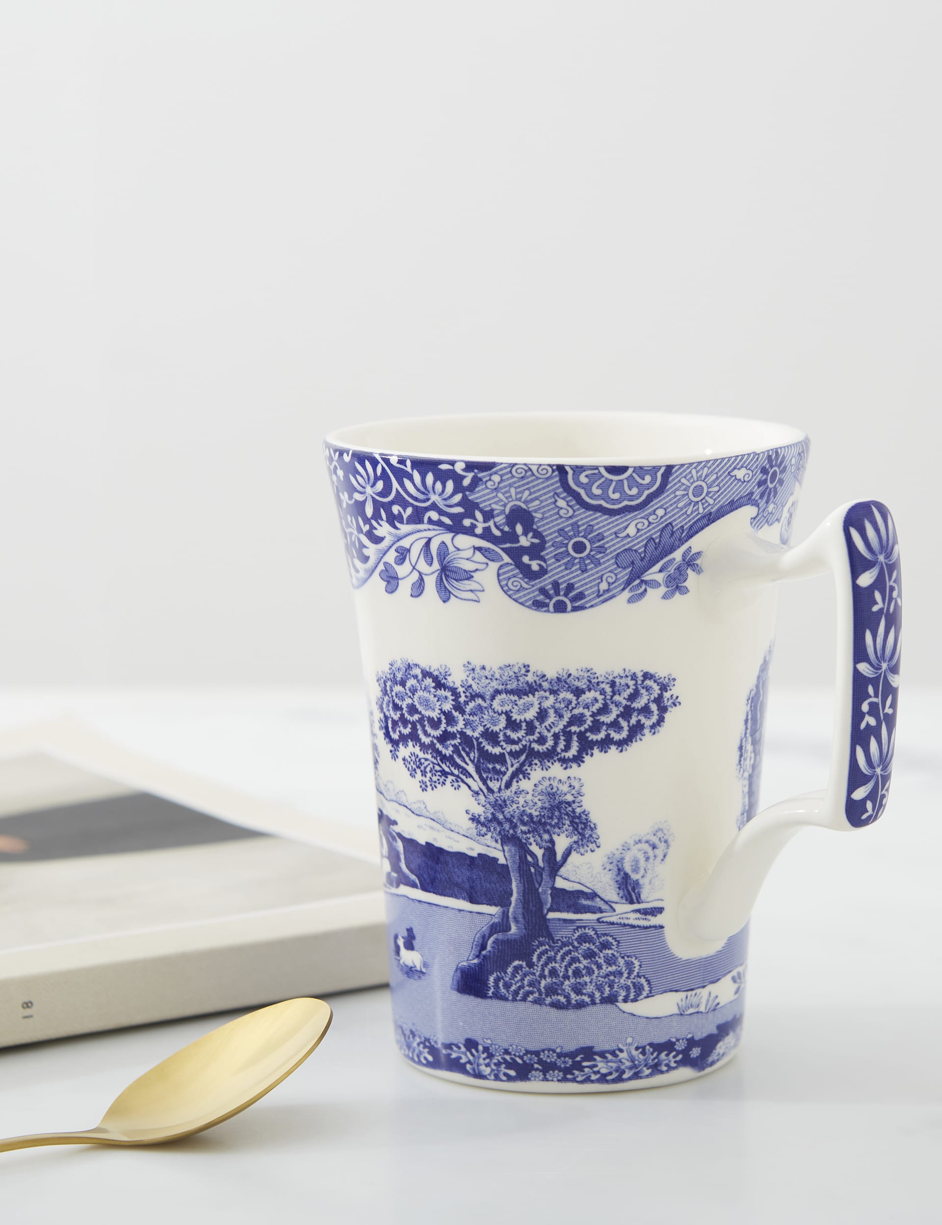 Spode Blue Italian mugs set of 4 stoneware, imported from the UK