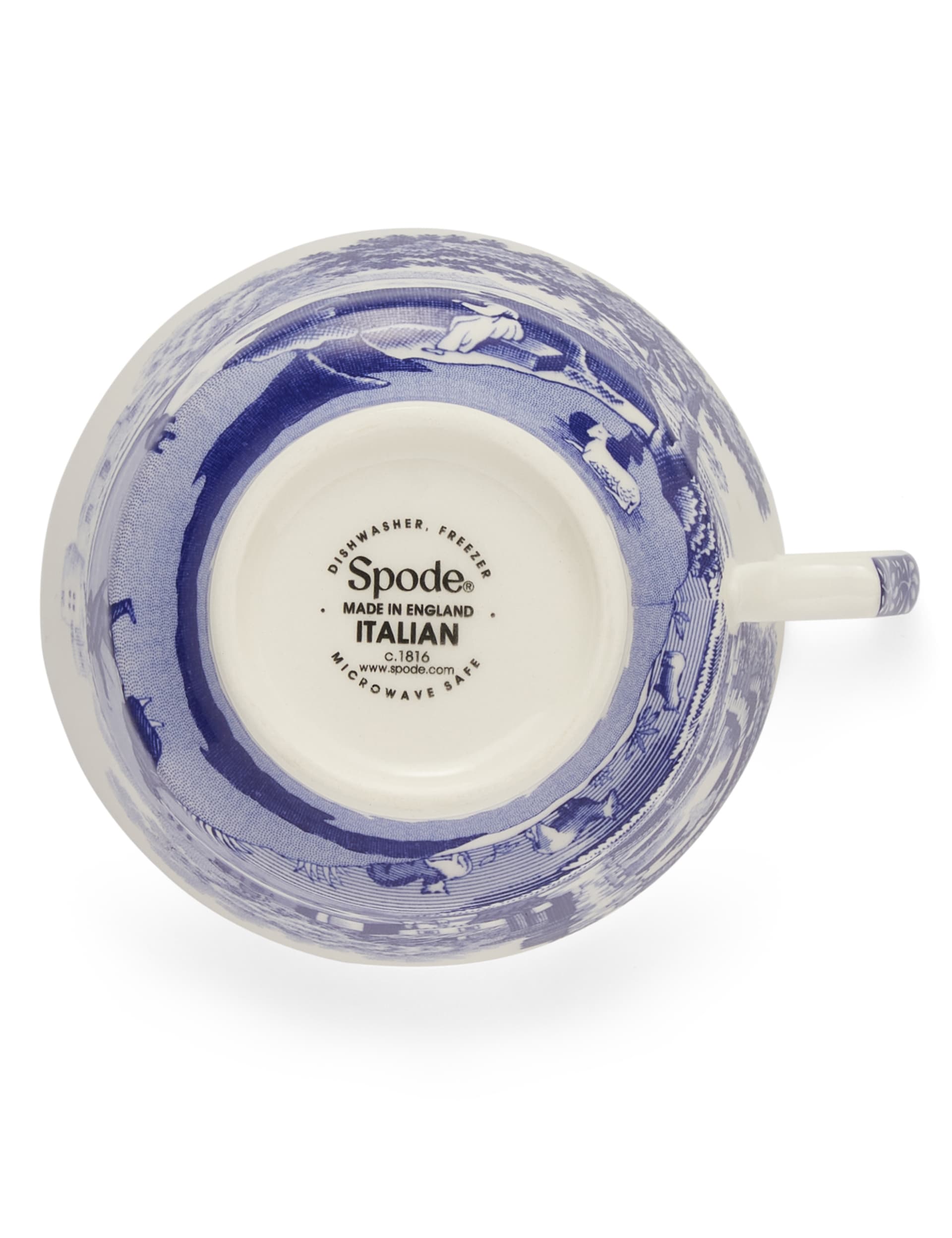 Spode Blue Italian cups and saucers set of 4 (British brand)
